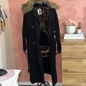 Forever 21 Belted Double-Breasted Trench Coat